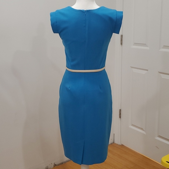 Turquoise Blue Jackie O Style Dress - Picture 4 of 10